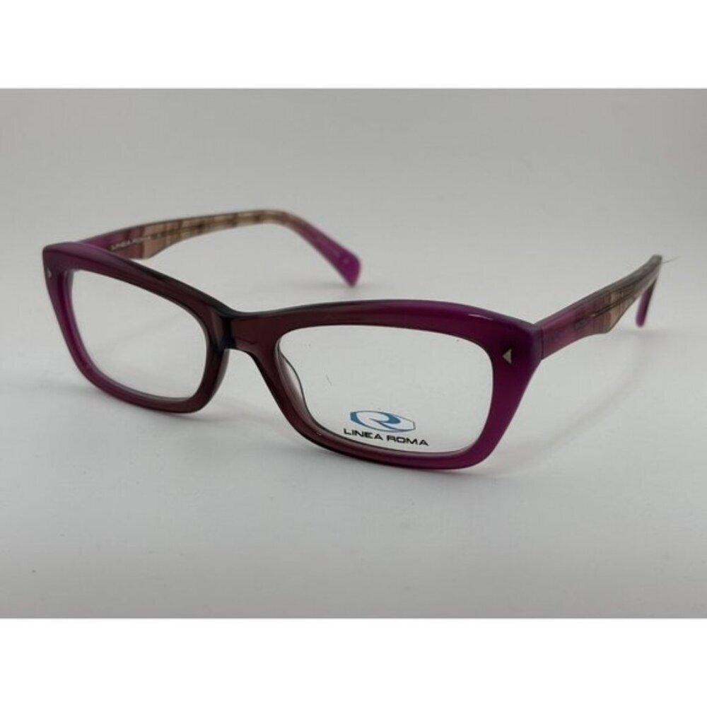 LINEA ROMA - CLASS 281 C.2 52-19-135 Pink & Brown Acetate Glasses Frames